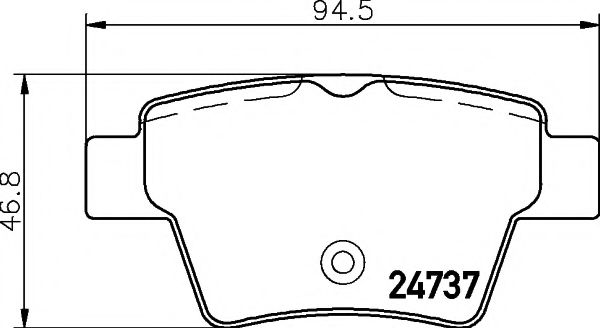 Комплект тормозных колодок, дисковый тормоз HELLA PAGID 8DB 355 013-851