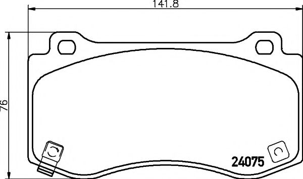 Комплект тормозных колодок, дисковый тормоз HELLA PAGID 8DB 355 014-201