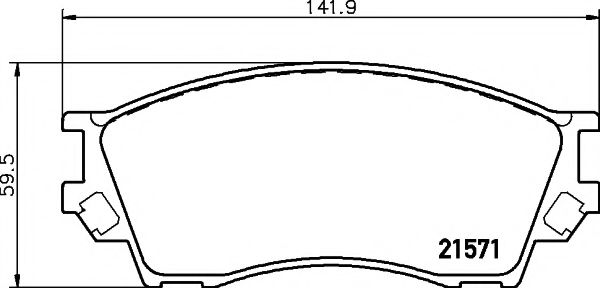 Комплект тормозных колодок, дисковый тормоз HELLA PAGID 8DB 355 017-091