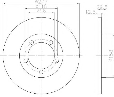 Тормозной диск HELLA PAGID 8DD 355 108-671