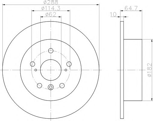 Тормозной диск HELLA PAGID 8DD 355 109-051