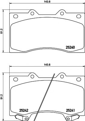 Комплект тормозных колодок, дисковый тормоз HELLA PAGID 8DB 355 019-531