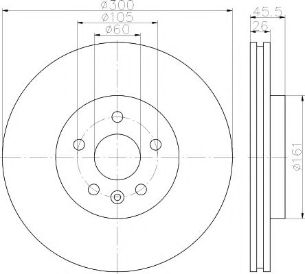 Тормозной диск HELLA PAGID 8DD 355 118-391