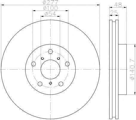 Тормозной диск HELLA PAGID 8DD 355 118-461