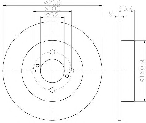 Тормозной диск HELLA PAGID 8DD 355 118-511