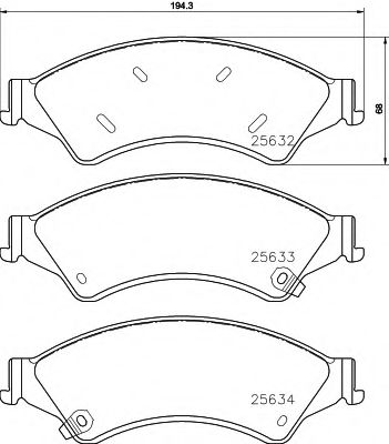 Комплект тормозных колодок, дисковый тормоз HELLA PAGID 8DB 355 020-781