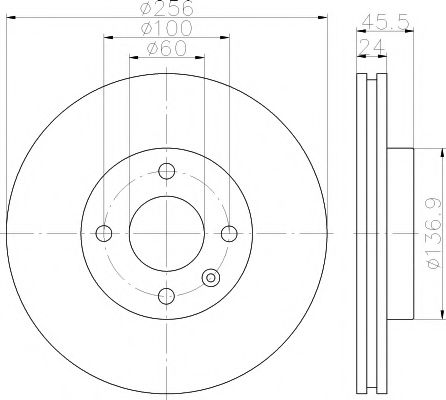 Тормозной диск HELLA PAGID 8DD 355 119-351