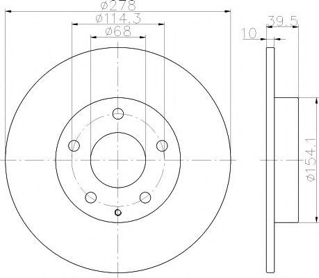 Тормозной диск HELLA PAGID 8DD 355 119-391