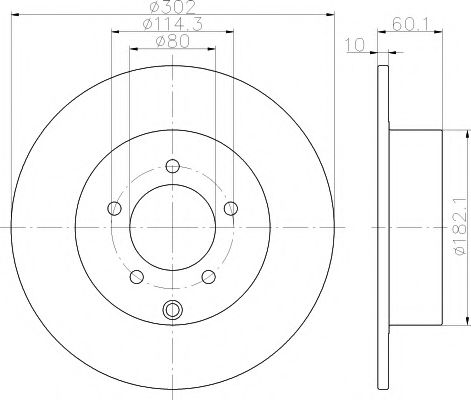 Тормозной диск HELLA PAGID 8DD 355 119-451