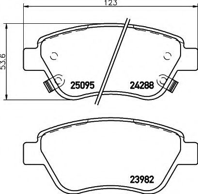 Комплект тормозных колодок, дисковый тормоз HELLA PAGID 8DB 355 021-131