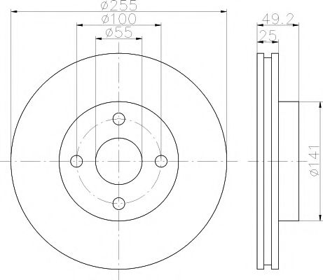 Тормозной диск HELLA PAGID 8DD 355 120-261