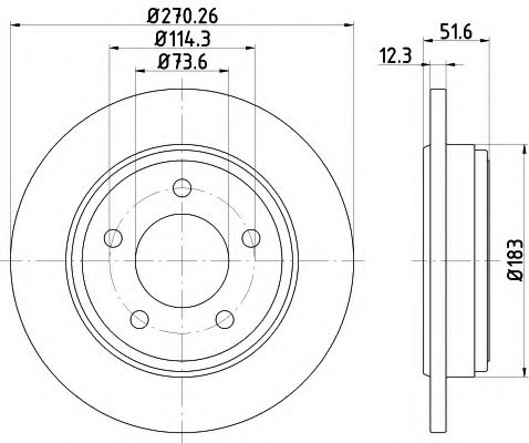 Тормозной диск HELLA PAGID 8DD 355 122-361