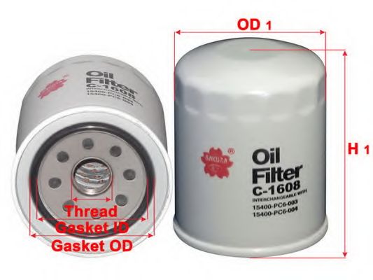 Масляный фильтр SAKURA  Automotive C1608