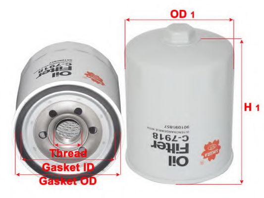 Масляный фильтр SAKURA  Automotive C-7918