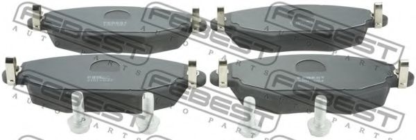Комплект тормозных колодок, дисковый тормоз FEBEST 2101-GEF