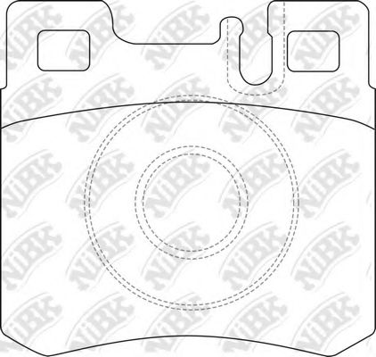 Комплект тормозных колодок, дисковый тормоз NiBK PN0006