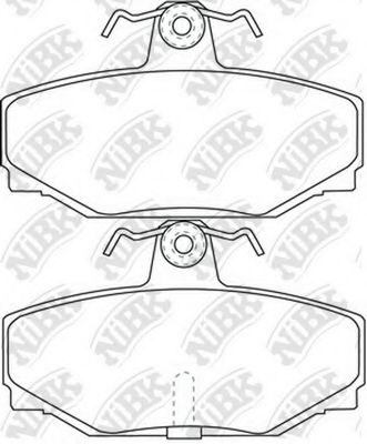 Комплект тормозных колодок, дисковый тормоз NiBK PN0258