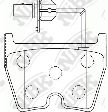 Комплект тормозных колодок, дисковый тормоз NiBK PN0432
