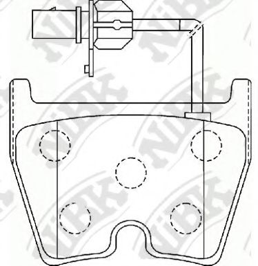 Комплект тормозных колодок, дисковый тормоз NiBK PN0432W