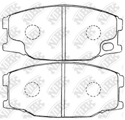 Комплект тормозных колодок, дисковый тормоз NiBK PN3407