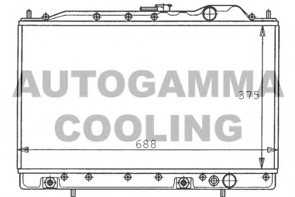 Радиатор, охлаждение двигателя AUTOGAMMA 100586