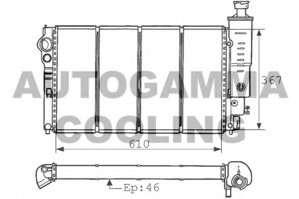 Радиатор, охлаждение двигателя AUTOGAMMA 100773