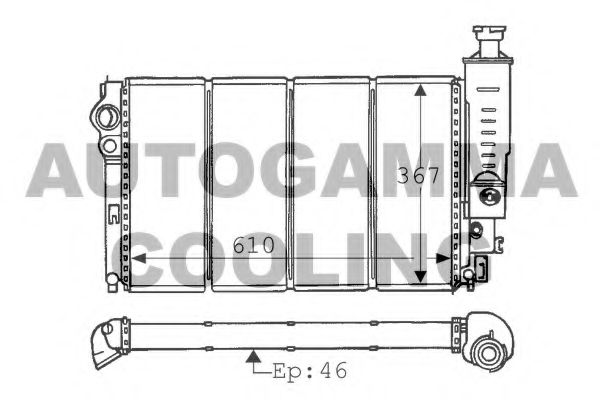 Радиатор, охлаждение двигателя AUTOGAMMA 100775