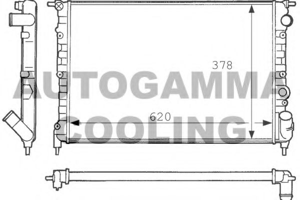 Радиатор, охлаждение двигателя AUTOGAMMA 100870