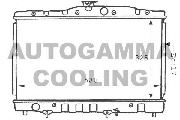 Радиатор, охлаждение двигателя AUTOGAMMA 101015