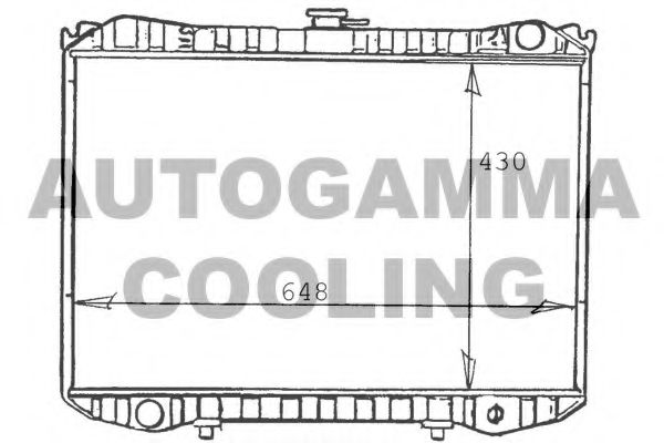 Радиатор, охлаждение двигателя AUTOGAMMA 103257