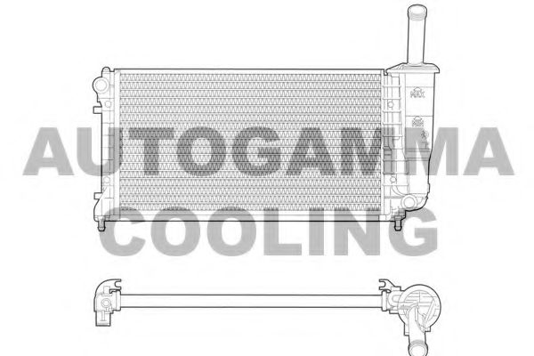 Радиатор, охлаждение двигателя AUTOGAMMA 103359