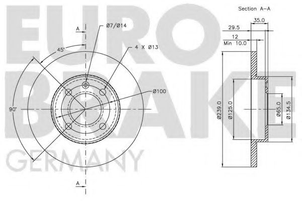 Тормозной диск LUCAS ELECTRICAL DF1516