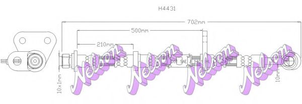 Тормозной шланг Brovex-Nelson H4431