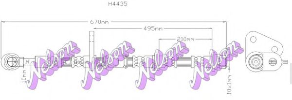 Тормозной шланг Brovex-Nelson H4435