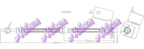 Тормозной шланг Brovex-Nelson H5596Q