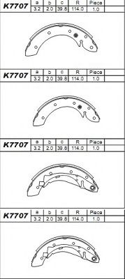 Комплект тормозных колодок ASIMCO K7707