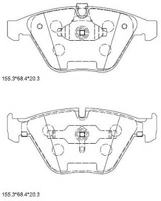 Комплект тормозных колодок, дисковый тормоз ASIMCO KD7535