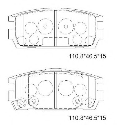 Комплект тормозных колодок, дисковый тормоз ASIMCO KD9712F
