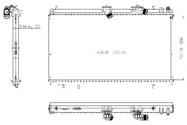 Радиатор, охлаждение двигателя ORDONEZ 1020712810