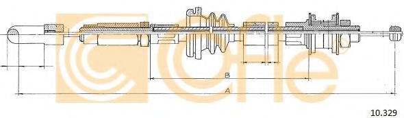Трос, управление сцеплением COFLE 10329
