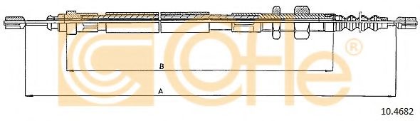 Трос, стояночная тормозная система COFLE 10.4682