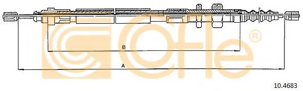 Трос, стояночная тормозная система COFLE 10.4683