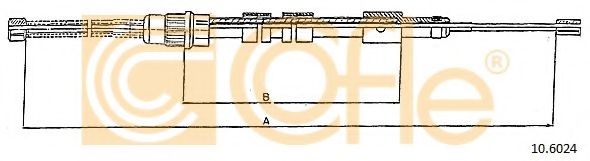 Трос, стояночная тормозная система COFLE 10.6024