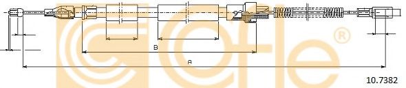 Трос, стояночная тормозная система COFLE 10.7382