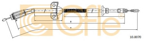 Трос, стояночная тормозная система COFLE 10.8070