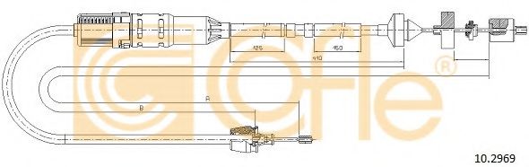 Трос, управление сцеплением COFLE 10.2969