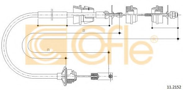 Трос, управление сцеплением COFLE 11.2152