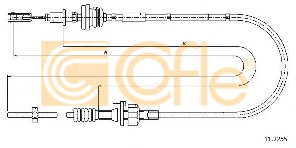 Трос, управление сцеплением COFLE 11.2255