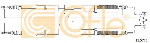 Трос, стояночная тормозная система COFLE 11.5775