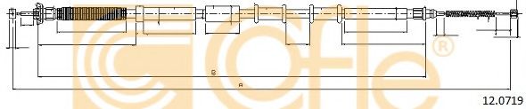 Трос, стояночная тормозная система COFLE 12.0719